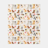 Couverture Polaire Terrain de jeu des amis chiots (Devant)