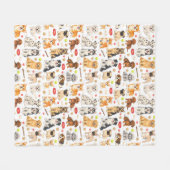 Couverture Polaire Terrain de jeu des amis chiots (Devant (Horizontal))
