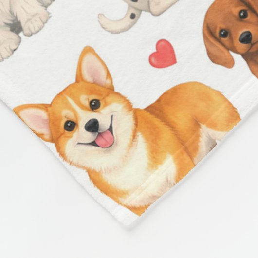 Couverture Polaire Terrain de jeu des amis chiots (Coin)