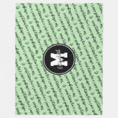 Couverture Polaire terrain de volley-ball happy place menthe noir N'i (Devant)