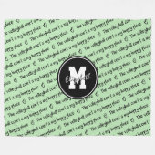 Couverture Polaire terrain de volley-ball happy place menthe noir N'i (Devant (Horizontal))