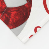 Couverture Polaire terrain de volley-ball rouge blanc heureux lieu ty (Coin)