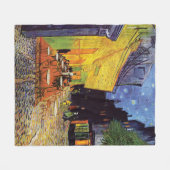 Couverture Polaire Terrasse de café la nuit par Van Gogh (Devant (Horizontal))