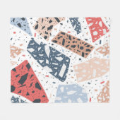 Couverture Polaire Terrazzo floor marble seamless hand drawn pattern (Devant (Horizontal))