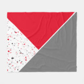 Couverture Polaire Terrazzo moderne rouge et gris (Devant (Horizontal))