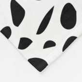 Couverture Polaire Terrazzo noir blanc motif monogramme initial (Coin)