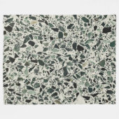 Couverture Polaire Terrazzo Vert Moderne (Devant (Horizontal))