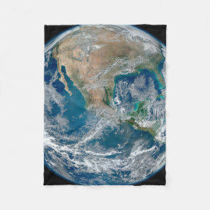 Couverture Polaire Terre Pleine Montrant L'Amérique Du Nord Et Le Mex