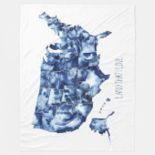 Couverture Polaire Terre que j'aime - Carte des États-Unis (Devant)