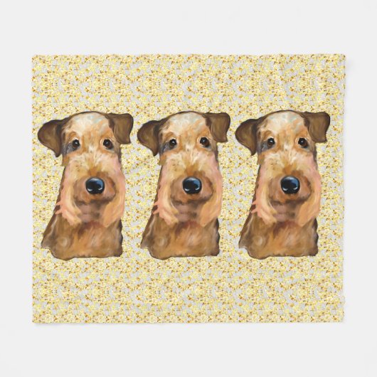 COUVERTURE POLAIRE TERRIER AIREDALE (Devant (Horizontal))