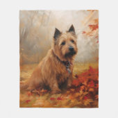 Couverture Polaire Terrier australien en automne Leaves automne Inspi (Devant)