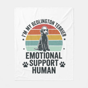 Couverture Polaire Terrier Bedlington Soutien Émotionnel Humain Vinta