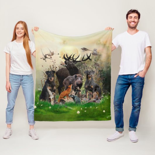 Couverture Polaire Terrier de chasse allemand (Jagdterrier) (En situation)