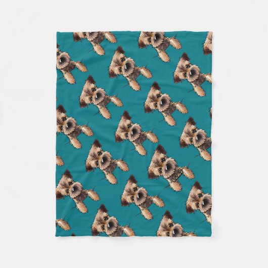 Couverture Polaire Terrier frontalier KiniArt (Devant)