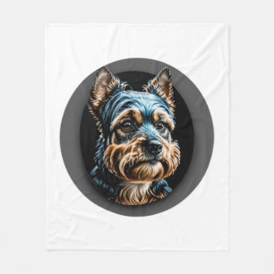 Couverture Polaire terrier noir yorkshire