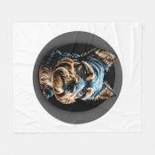 Couverture Polaire terrier noir yorkshire (Devant (Horizontal))
