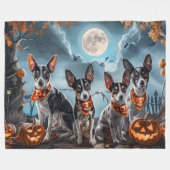 Couverture Polaire Terrier Rat Halloween Épouvantable  (Devant (Horizontal))