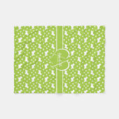 Couverture Polaire Terriers écossais blancs (Chiens écossais) Lime ve (Devant (Horizontal))