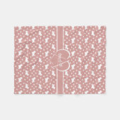 Couverture Polaire Terriers écossais blancs (Chiens écossais) - Rose (Devant (Horizontal))