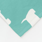 Couverture Polaire Terriers écossais blancs | Silhouettes Scottie Chi (Coin)