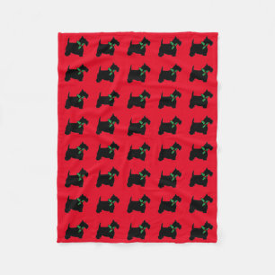 Couverture Polaire Terriers et houx écossais