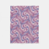 Couverture Polaire Tesselation de lièvres torse Blanche mauve douce 5 (Devant)