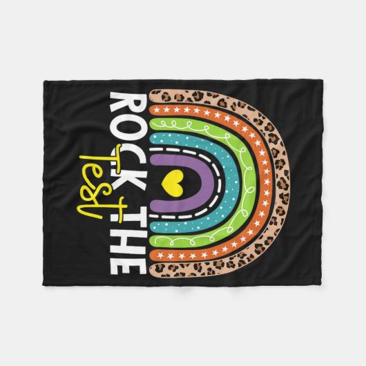 Couverture Polaire Test Day Rock The Test Rainbow Teacher Test Day (Devant (Horizontal))