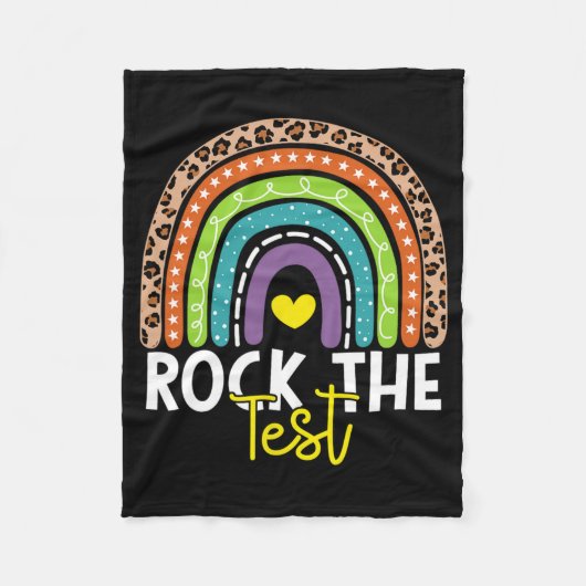 Couverture Polaire Test Day Rock The Test Rainbow Teacher Test Day (Devant)