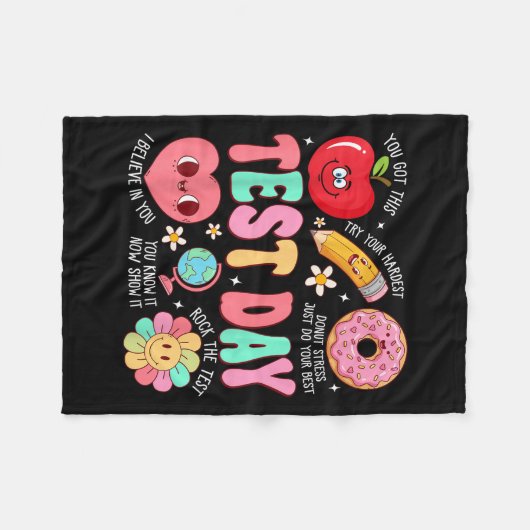 Couverture Polaire Test Day Rock The Test Testing Day Motivational Te (Devant (Horizontal))