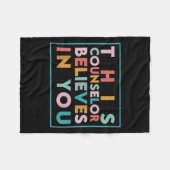 Couverture Polaire Testing Day Motivational This Counselor Believes I (Devant (Horizontal))