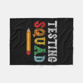 Couverture Polaire Testing Squad Costume Test Day Teacher Student Fun (Devant (Horizontal))