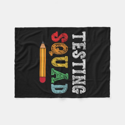 Couverture Polaire Testing Squad Costume Test Day Teacher Student Fun (Devant (Horizontal))