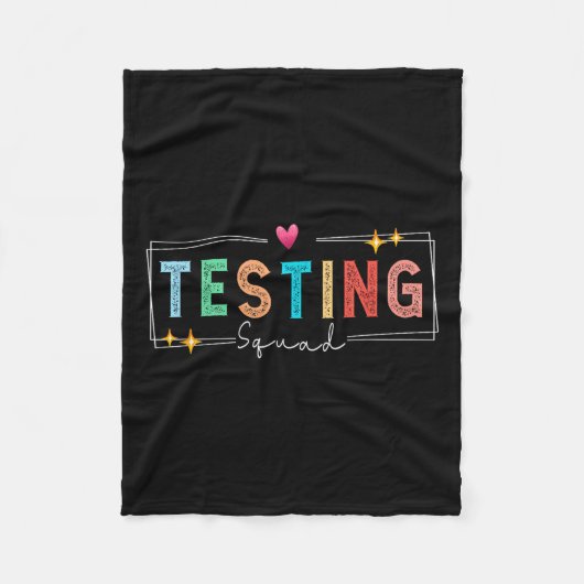 Couverture Polaire Testing Squad - Test Day 2024 Teacher Motivational (Devant)