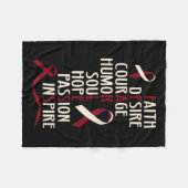 Couverture Polaire Tête bucco-dentaire Conscience du cancer Cou sans  (Devant (Horizontal))