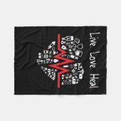 Couverture Polaire Tête de coeur de l'infirmière - guérison de l'amou (Devant (Horizontal))