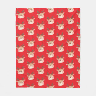 Couverture Polaire Tête de Renne Pastel Mignonne