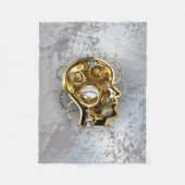 Couverture Polaire Tête de Steampunk avec manomètre (Devant)