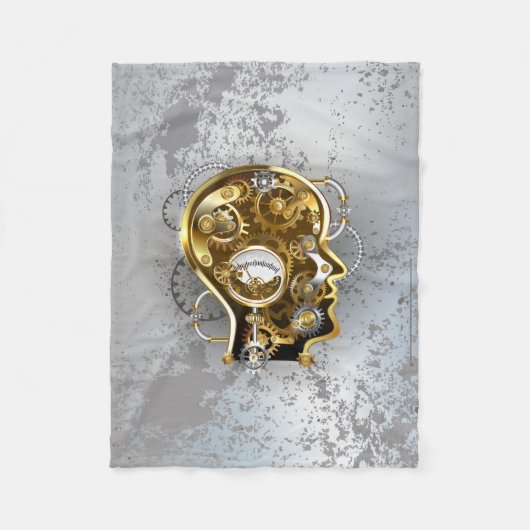 Couverture Polaire Tête de Steampunk avec manomètre (Devant)