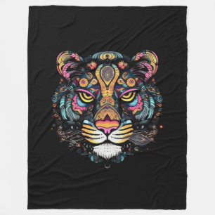 Couverture Polaire Tête de Tigre Incroyable