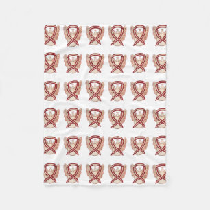 Couverture Polaire Tête et cou Cancer Sensibilisation Ruban Couvertu