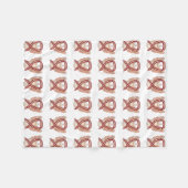 Couverture Polaire Tête et cou Cancer Sensibilisation Ruban Couvertur (Devant (Horizontal))