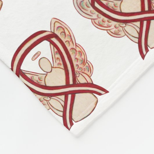 Couverture Polaire Tête et cou Cancer Sensibilisation Ruban Couvertur (Coin)