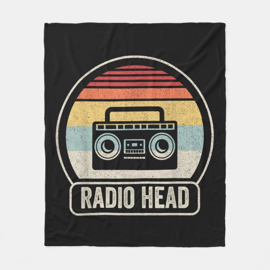 Couverture Polaire Tête radio Vintage (Devant)