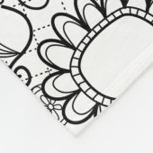 Couverture Polaire Têtes de crâne de sucre noir et blanc (Coin)