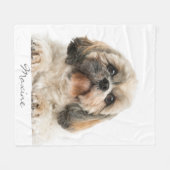 Couverture Polaire Tetra Portrait Shih Tzu Dog (Devant (Horizontal))