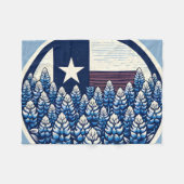 Couverture Polaire Texas Bluebonnets State Flag Texan Pride (Devant (Horizontal))