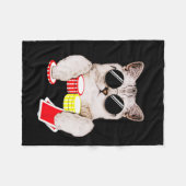 Couverture Polaire Texas Holdem Poker Cat (Devant (Horizontal))