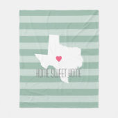 Couverture Polaire Texas Home State Love with Custom Heart (Devant)