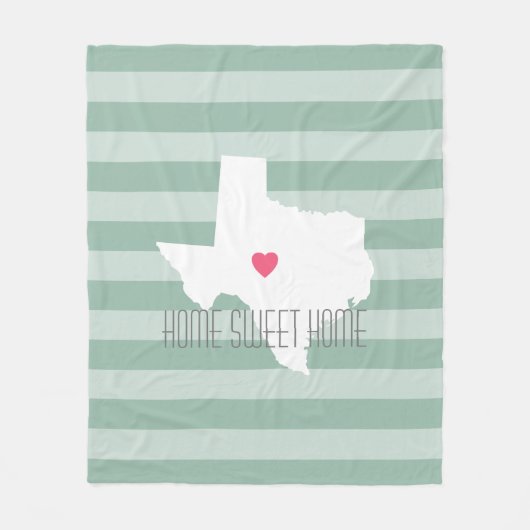 Couverture Polaire Texas Home State Love with Custom Heart (Devant)