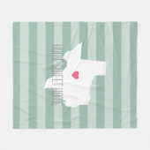 Couverture Polaire Texas Home State Love with Custom Heart (Devant (Horizontal))
